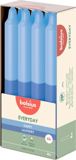Geurkaarsen in kegelvorm Happy Laundry, 8 stuks