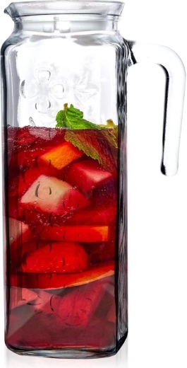 Glazen kan met deksel 1,2 l