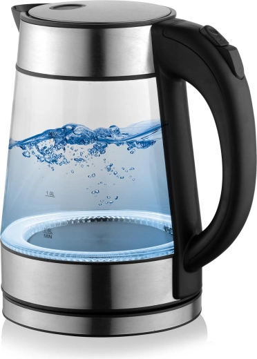 Transparant glas met LED-verlichting