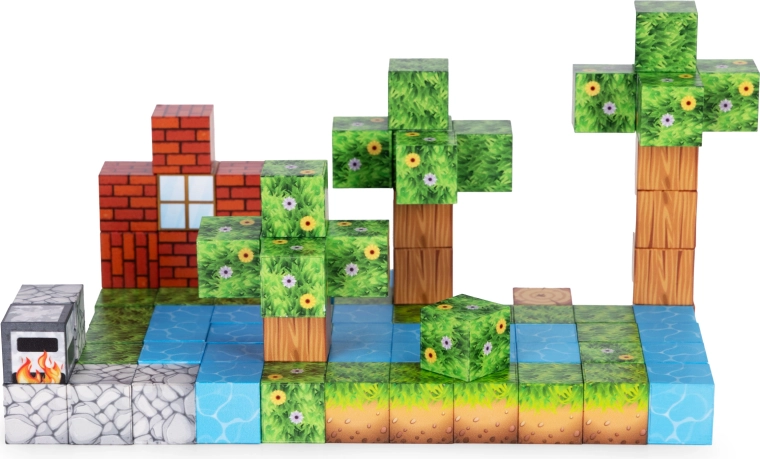 Creatieve voxel-landschappen en bouwwerken