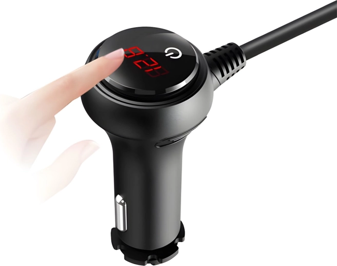 Digitale voltmeter en touchbediening van de voeding
