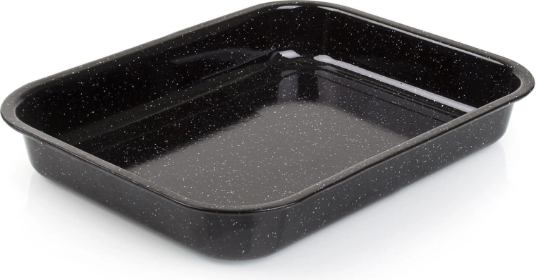 Braad-/ovenschaal Culinaria Black geëmailleerd 34 × 26 × 5 cm, zwart