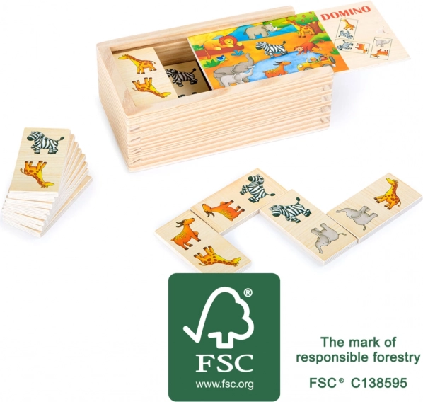 Houten domino Safari