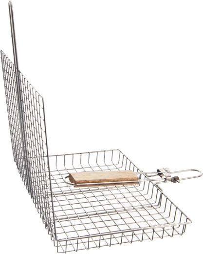 Lang houten handvat voor veilig grillen