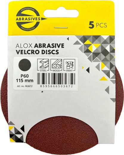 Schuurschijven met klittenband 115 mm, korrel 40 (5 stuks)