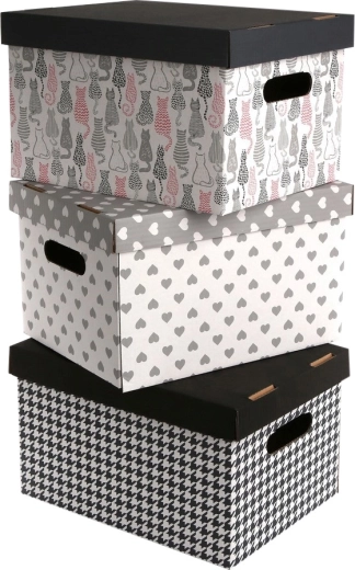 Decoratieve opbergdoos met deksel 35 × 26 × 21 cm
