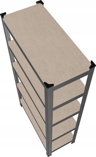 Vijf ruime MDF-legplanken