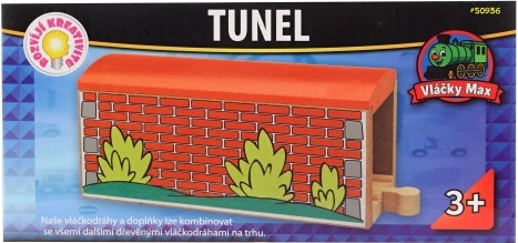 Maxim houten tunnel voor houten treinbaan