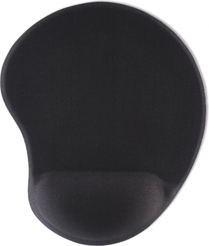 Ergonomische zwarte muismat met polssteun Hama