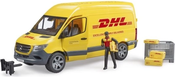 Bruder Mercedes-Benz Sprinter DHL met chauffeur en accessoires