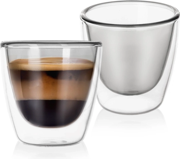 Thermoglaasjes met dubbele wand voor espresso Double 90 ml, 2 stuks
