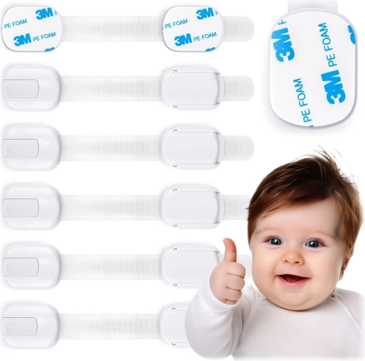 Kinderveiligheidsblokkering voor kasten Ricokids - 6 stuks – Wit