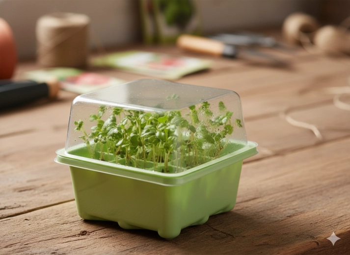 Constante vochtigheid en warmte voor snelle kieming