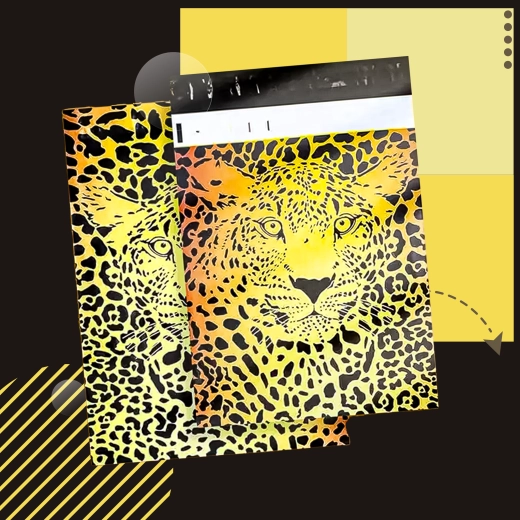 Foliezakelijke verzendenveloppen met cheetahprint 255 × 370 mm, 50 stuks