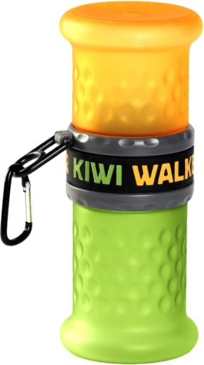 2-in-1 reisfles voor honden KiwiWalker – Geelgroen