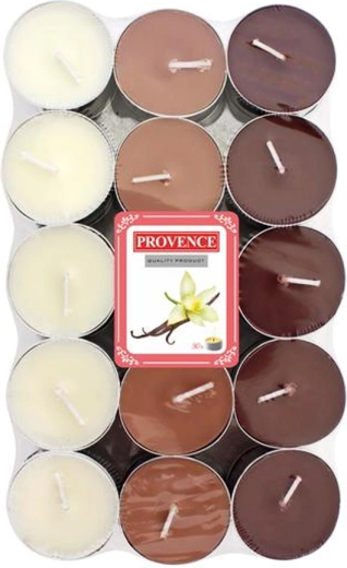 Geurende Provence-theelichtjes vanille 30 stuks