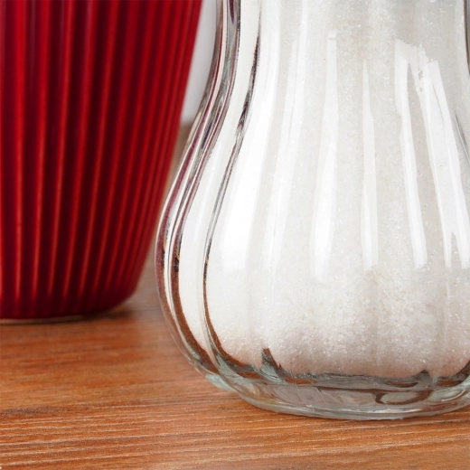 Duurzaam helder glas met geribbelde body