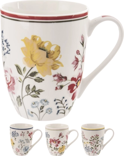 Porseleinen mok bloem 350 ml – mix van decors