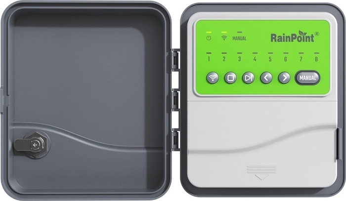 RainPoint slimme Wi‑Fi irrigatiecontroller voor 8 zones (AC)