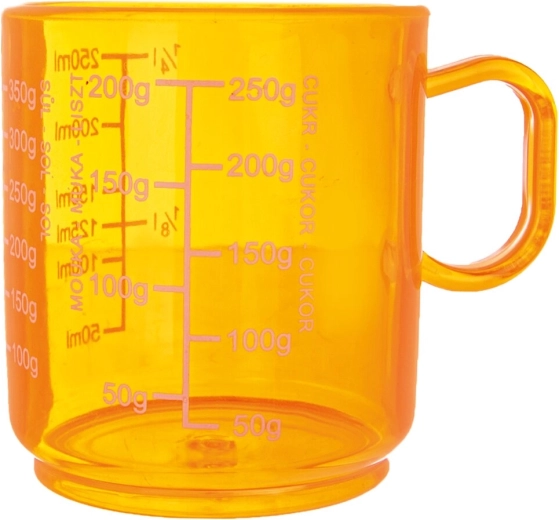 Plastic keukenmaatbeker 250 ml oranje