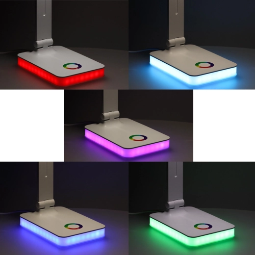 RGB-achtergrondverlichting van de voet voor sfeer
