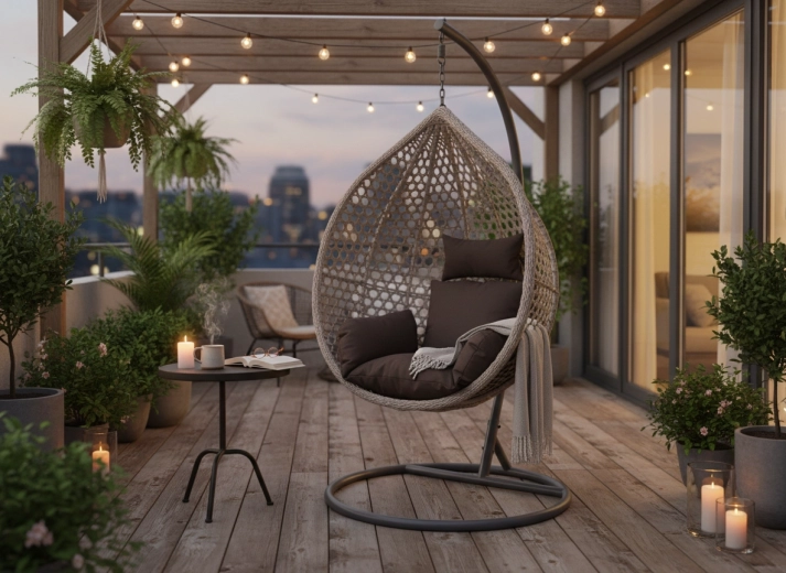 Stabiele metalen standaard voor zacht schommelen