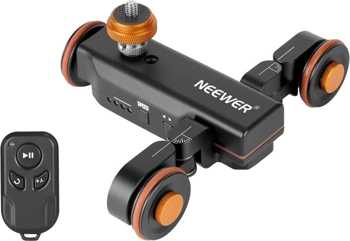 NEEWER DL100 gemotoriseerde driewielige camerakar met afstandsbediening
