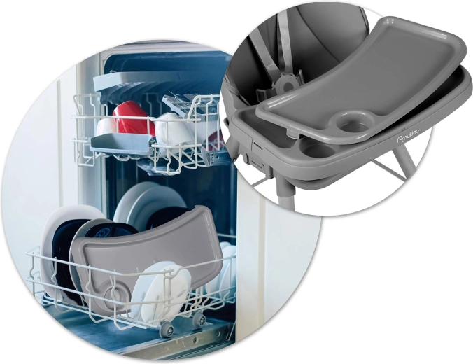 Eenvoudig onderhoud: blad in de vaatwasser, bekleding eenvoudig af te vegen