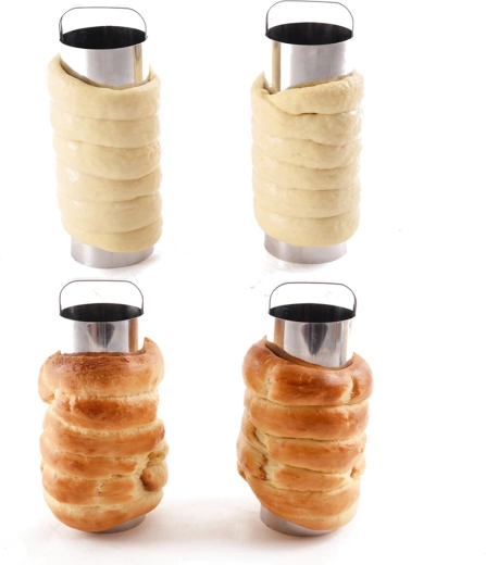 Traditionele vorm van zelfgemaakte trdelník