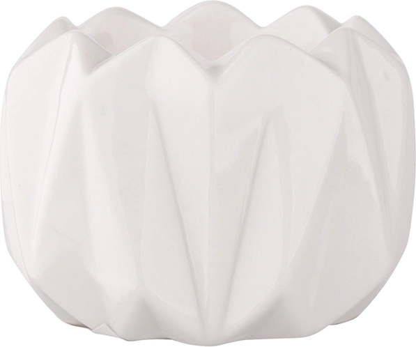 Witte porseleinen kaarsenhouder 7 × 7 × 5 cm