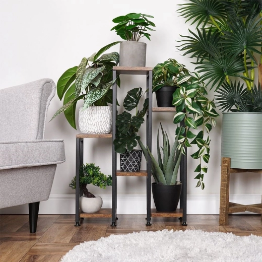 Meerlagige cascade voor 6 bloempotten