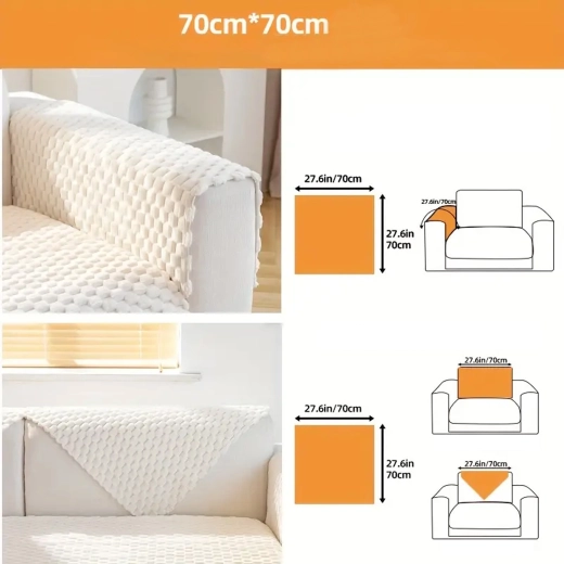 Anti-slip elastische overtrek voor bank en fauteuil 70 × 70 cm
