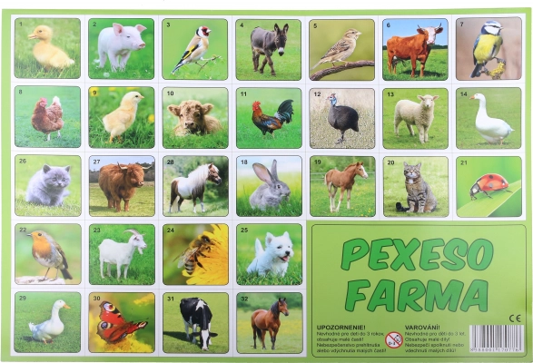 Pexeso Boerderij – geheugenspel met dieren