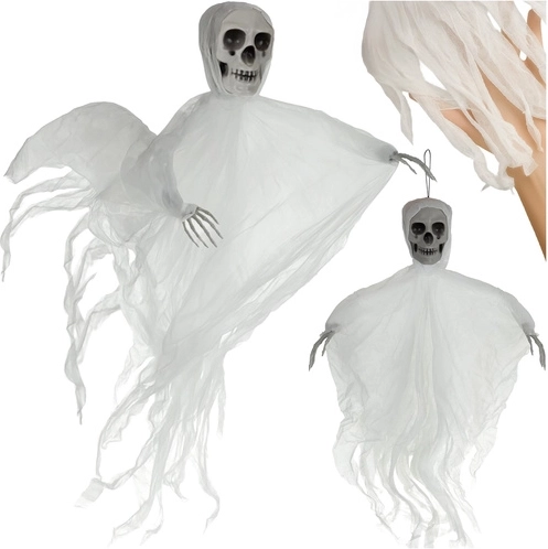 Ruhhy hangende witte skelet (spook) 70 cm - 1 stuk