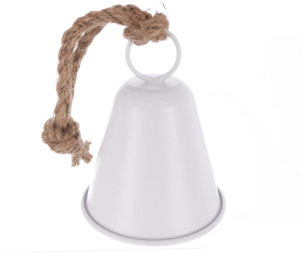 Witte metalen hangbel