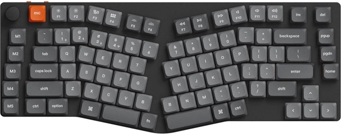 Draadloos low-profile toetsenbord Keychron K15 Max met LED en rode switches