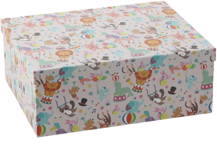 Cadeaudoos met kleurrijke dieren 33,4 × 26,6 × 12,9 cm