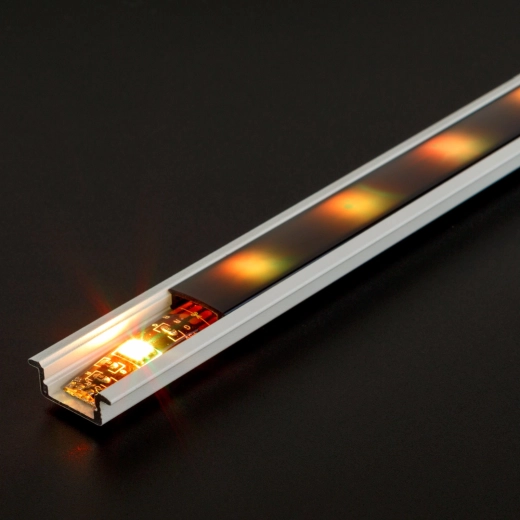 Wit verzonken aluminium U-profiel voor LED-strip 1000 mm