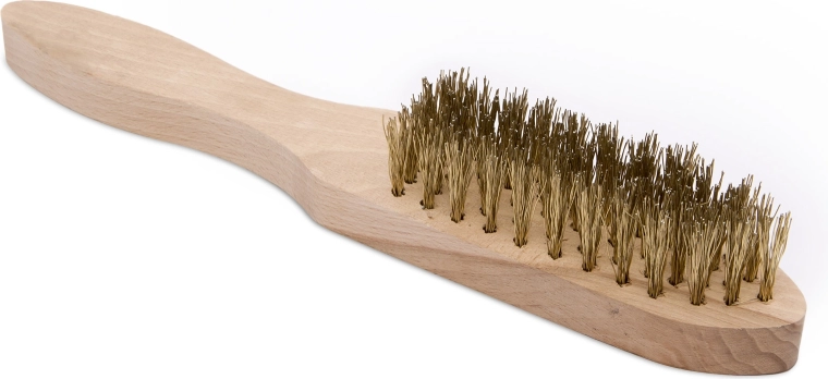 Draadborstel met houten handvat