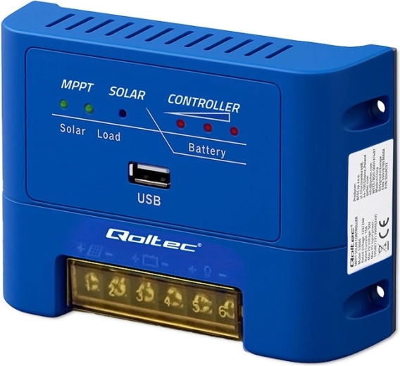 Solair MPPT-laadregelaar Qoltec 15 A voor 12/24 V, LiFePO4