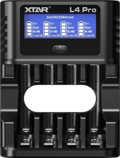 XTAR L4 Pro intelligente acculader voor Li-ion en Ni-MH-accu’s
