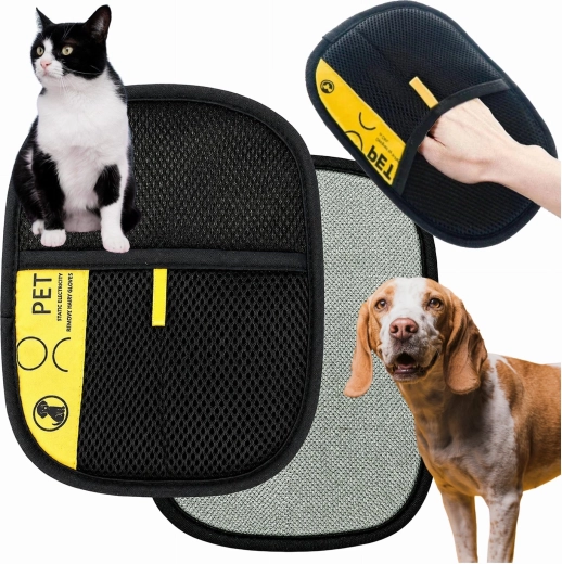 Antistatische handschoen voor het verwijderen van haren bij honden en katten