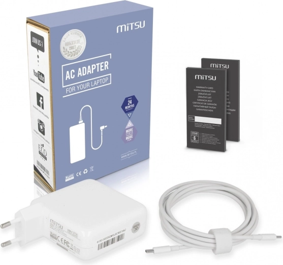 Mitsu USB-C voedingsadapter voor laptop 87 W met Power Delivery