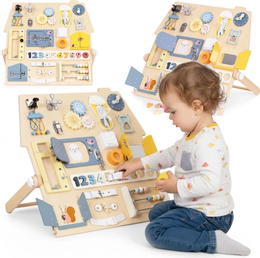 Houten Montessori activiteitentafel huis XL