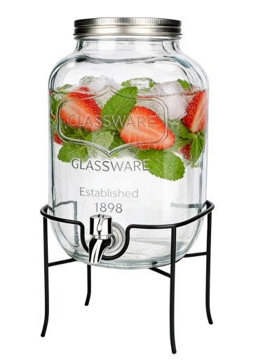 Stabiele metalen standaard voor hogere glazen