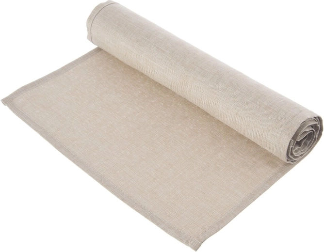 Beige tafelloper van polyester 160 × 30 cm