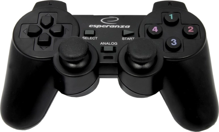 Bedrade gamepad ESPERANZA voor computer – zwart