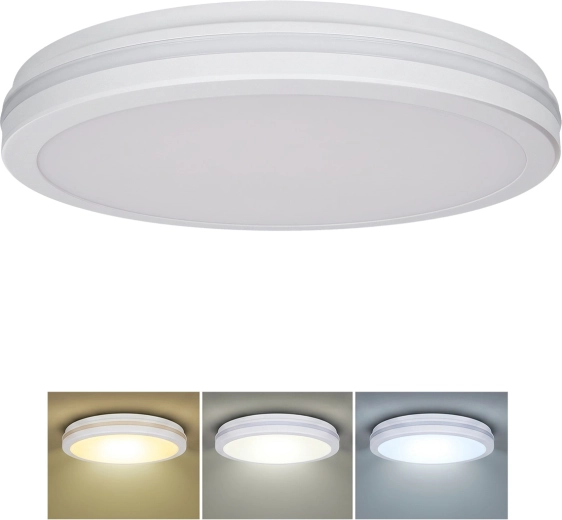 Solight LED-plafondlamp Gari 44 W 3960 lm 3CCT IP65 40 cm wit