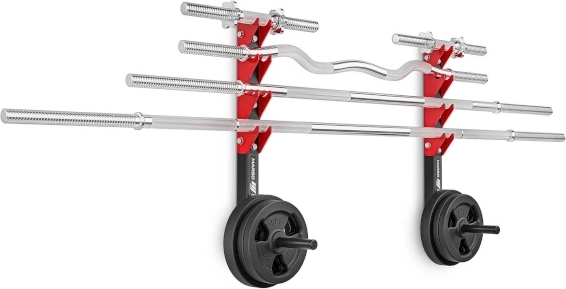 Ruimtebesparende en overzichtelijke opslag van tot 4 stangen en schijven