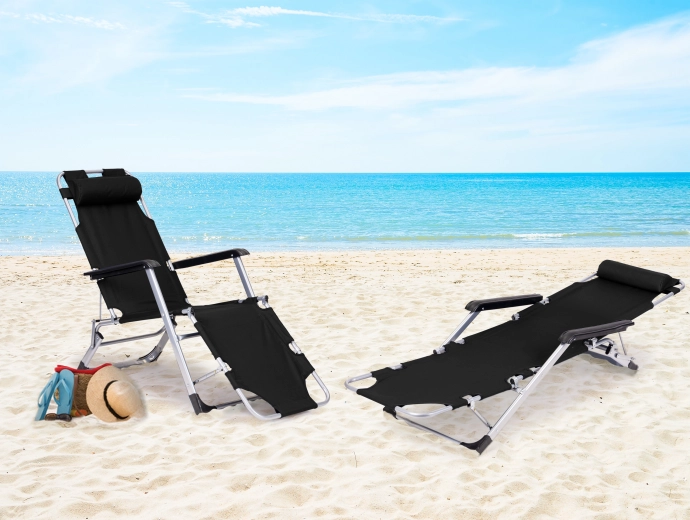 2-in-1: stoel én strandligbed